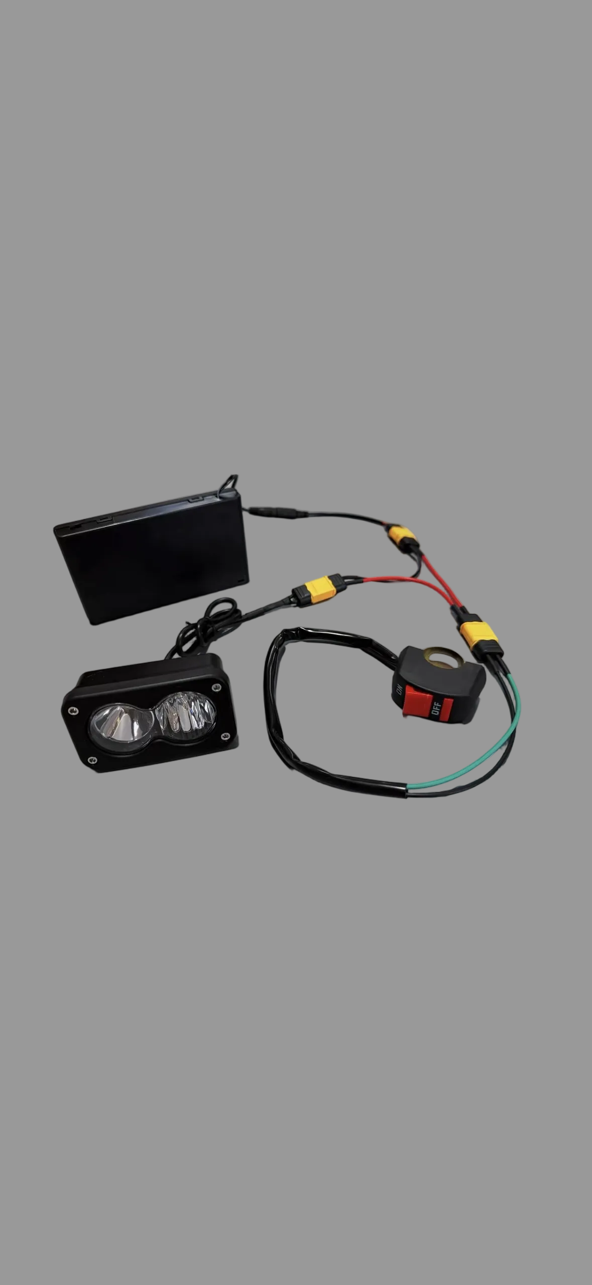 White battery powered Universal bike Baja Light